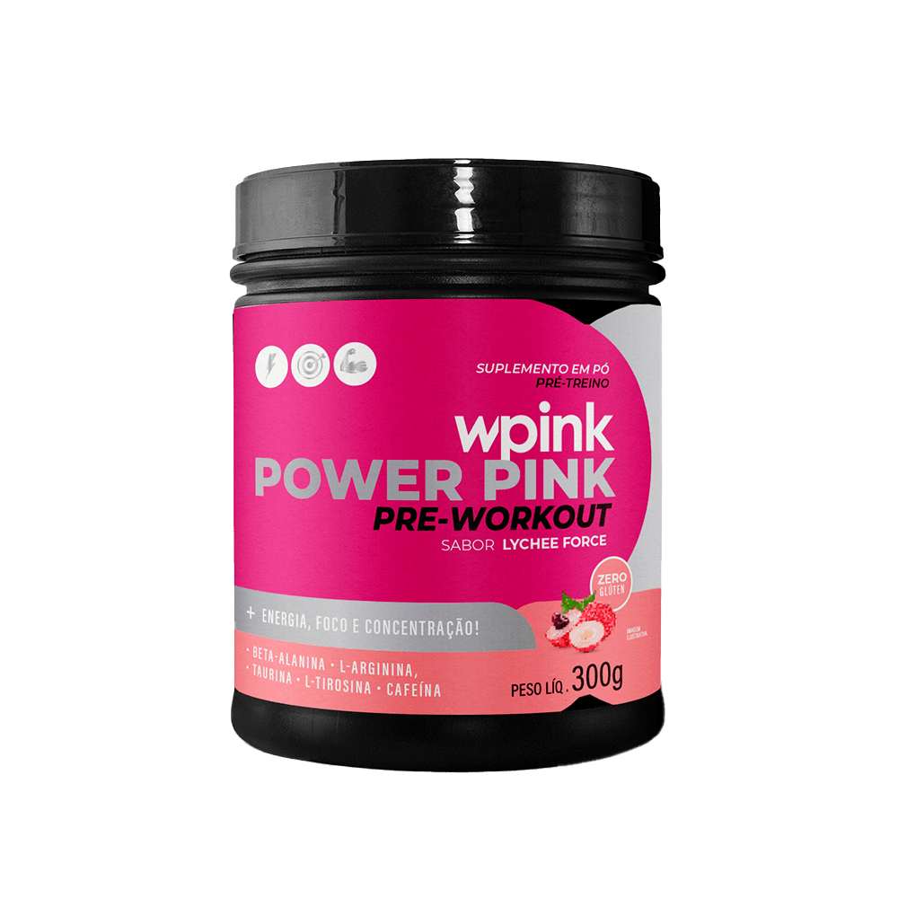 super power pink de lichia - pré-treino – 300g - wp