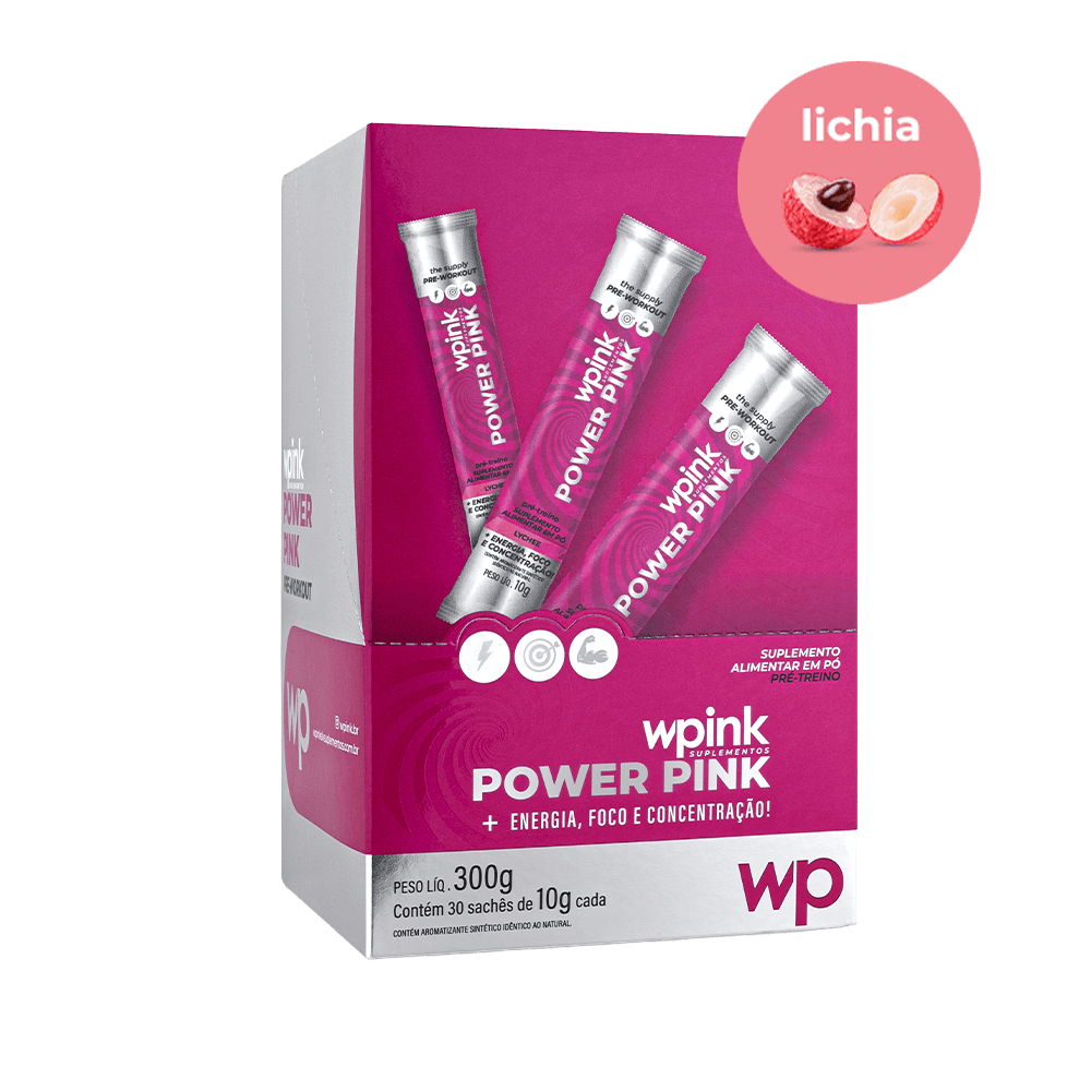 power pink de lichia - pré-treino – 300g - wp