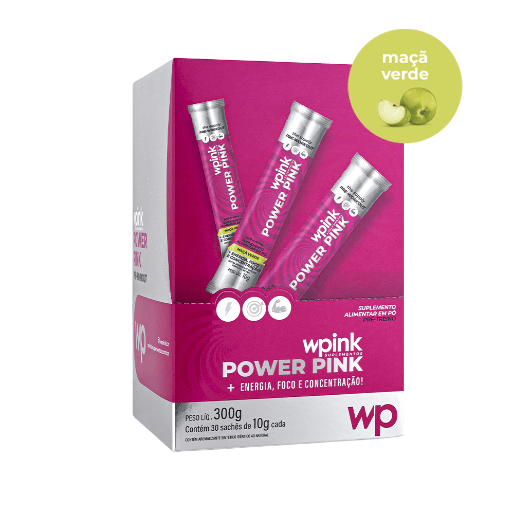power pink de maçã verde - pré-treino – 300g - wp