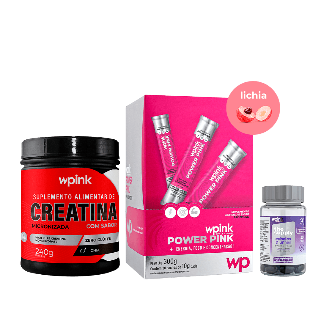 Power pink + creatina de lichia + cabelos e unhas - wp