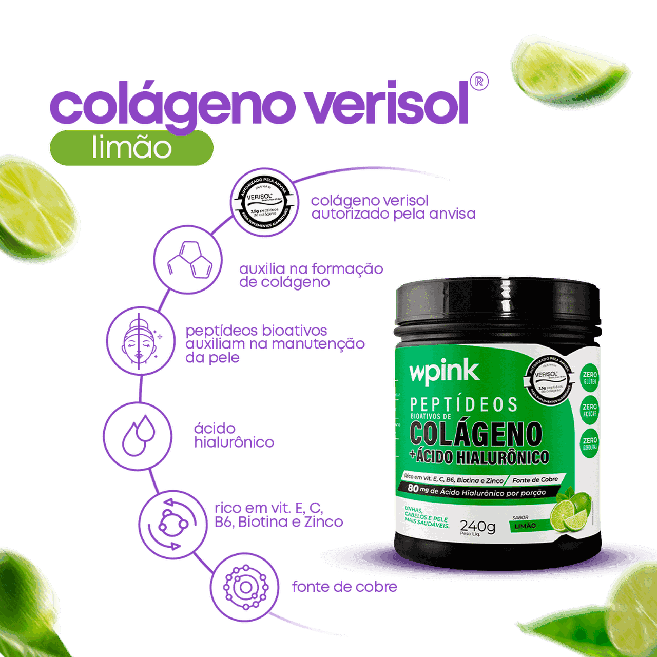 colágeno de limão - 240g - the supply – wp | wpinkslvsuplementos